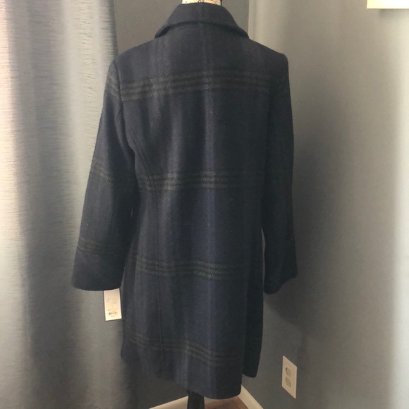 NWT Croft & barrow medium wool plaid coat - Picture 6 of 12